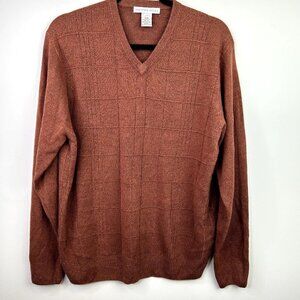 Y2K Geoffrey Beene brown knit‎ sweater size medium